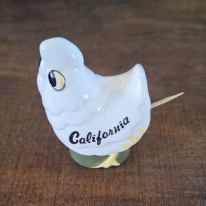 White Ceramic Rooster Figurine